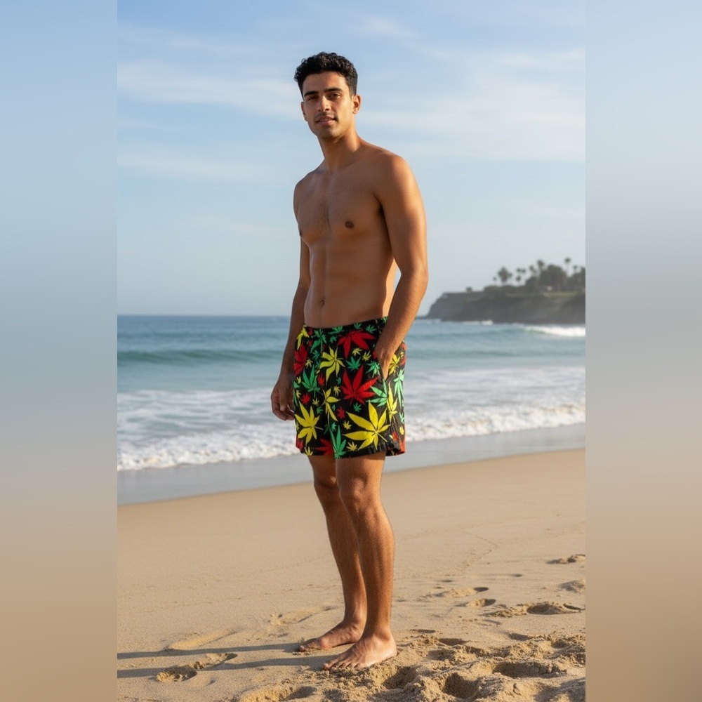 Unbranded Men’s Swimwear bottom BLACK RED YELLOW GREEN New Size XXL